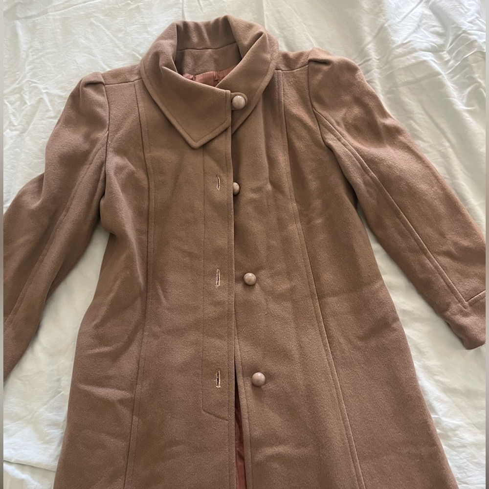 Vintage brown wool coat size M